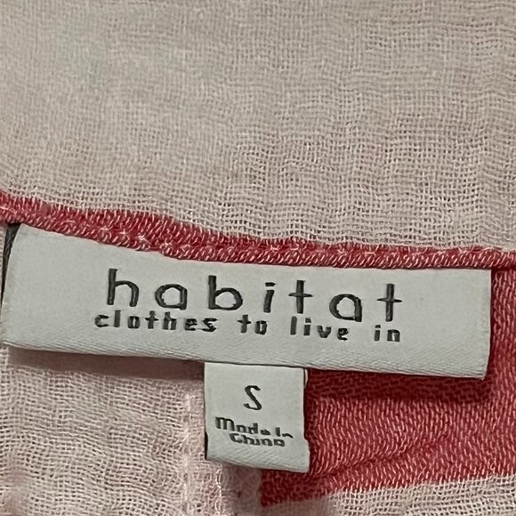 Habitat clothes to live in pink asymmetric stripe button up blouse lagenlook - Picture 8 of 10